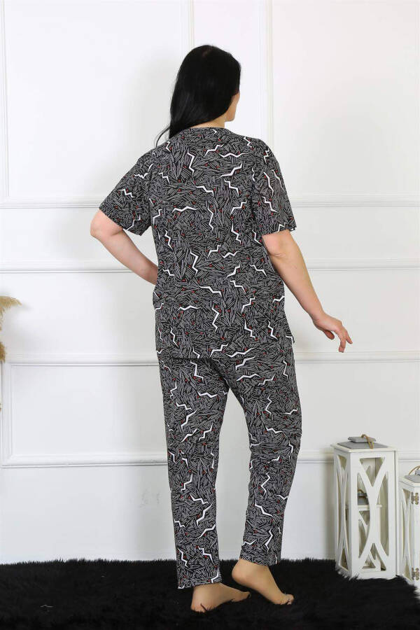 Kadın 5XL-6XL-7XL-8XL Büyük Beden Kısa Kol Pijama Takımı 75011 - 5