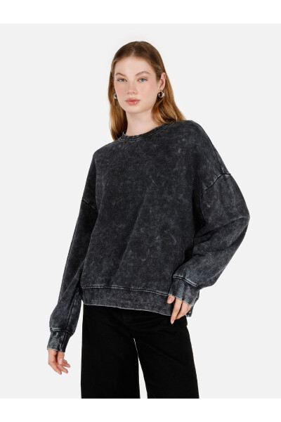 Kadın Antrasit Sweatshirt - 1