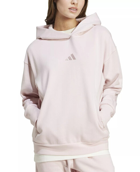 Kadın Boyfriend Fleece Kapüşonlu Sweatshirt - Kum Pembesi - 3