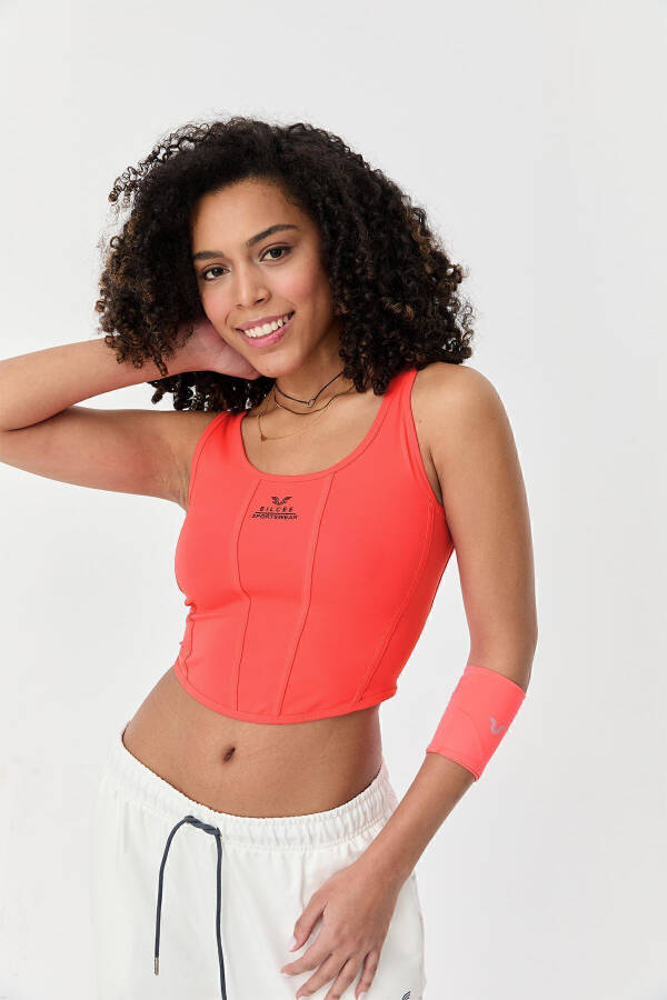 Kadın Cosmo Sırtı Açık Bağlamalı Crop Top Arkası Ipli Atlet 0080 - 13