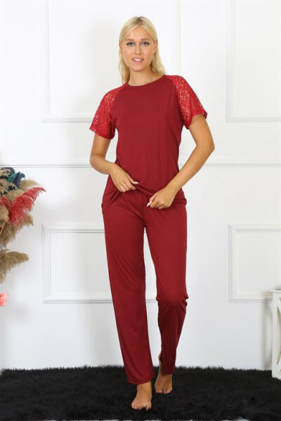 Kadın Kolu Dantelli Penye Pijama Takım 4152 - 1