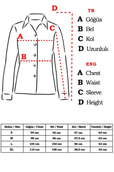 Kadın Krem Desenli Uzun Kol Gömlek ARM-22K001123 - 6