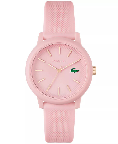 Kadın L.12.12 Pembe Silikon Kayış Saat 36mm Pembe - 1