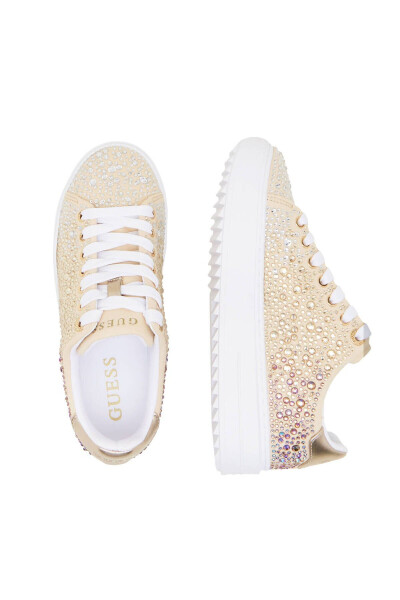 Kadın Logolu Normal Kalıp Bağcıklı Günlük Gold Sneaker FLJDE6 FAB12-GOLD - 4