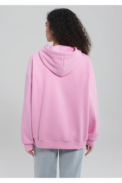 KADIN MAVİ LOGO KAPÜŞONLU SWEATSHIRT 1600361-71038 - 4