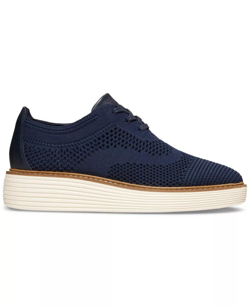 Kadın OriginalGrand Stitchlite Platform Oxford Ayakkabıları Navy Blazer Örme, Fildişi - 2