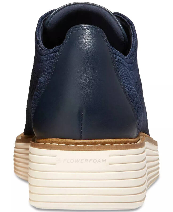 Kadın OriginalGrand Stitchlite Platform Oxford Ayakkabıları Navy Blazer Örme, Fildişi - 3