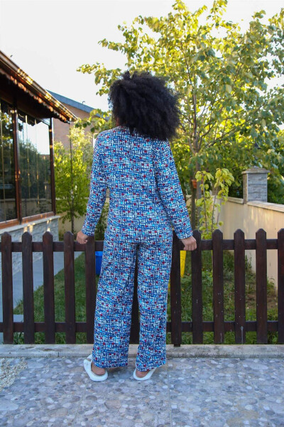 Kadın Penye Bol Paça Pijama Takım 4125 - 10