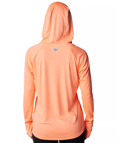 Kadın PFG Kapüşonlu Tidal Tee™ Aktif Üst Coral Glow, Beyaz - 2