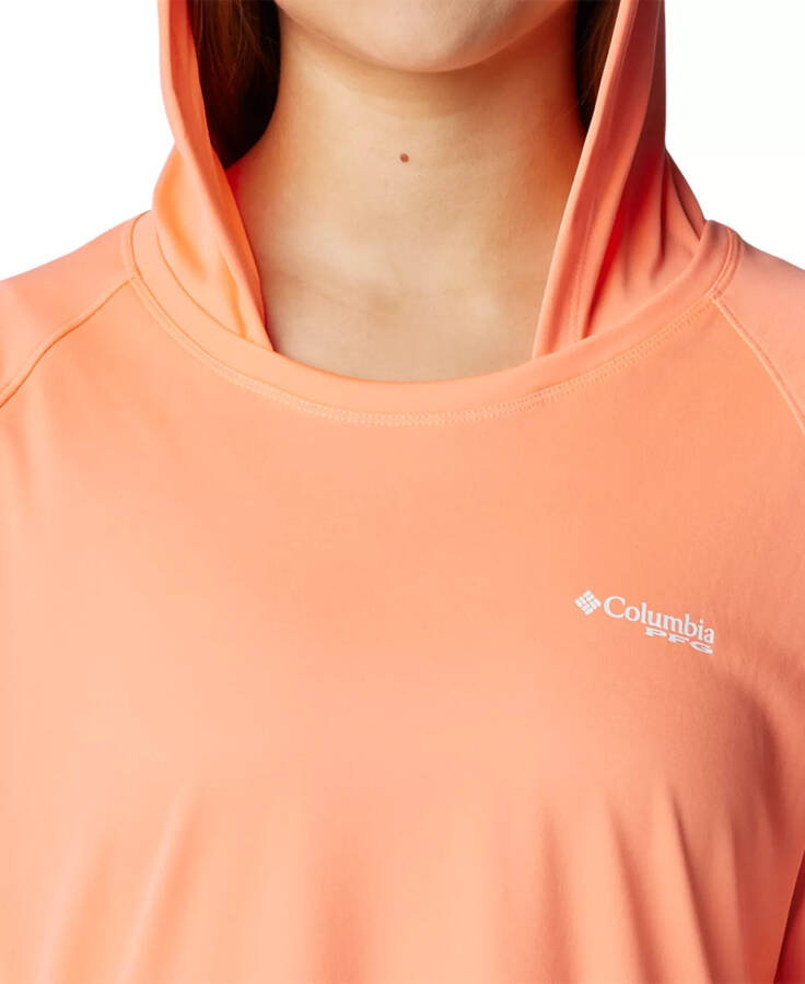 Kadın PFG Kapüşonlu Tidal Tee™ Aktif Üst Coral Glow, Beyaz - 4