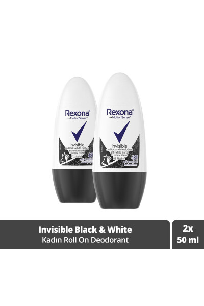 Kadın Roll On Deodorant Görünmez Siyah Beyaz Giysilerde 50 ml X2 Adet - 8