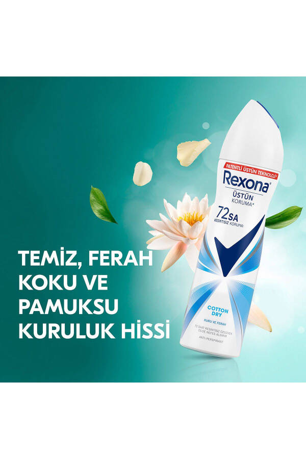 Kadın Sprey Deodorant Cotton Dry 72 Saat Kesintisiz Üstün Koruma 150 Mlx3 - 21