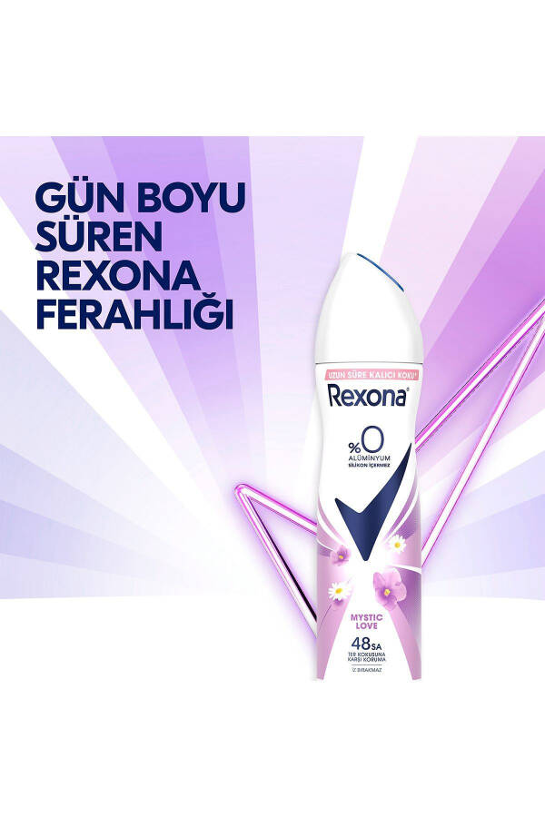 Kadın Sprey Deodorant Mystic Love %0 Alüminyum 48 Saat Ter Kokusuna Karşı Koruma 150 ml X3 - 4