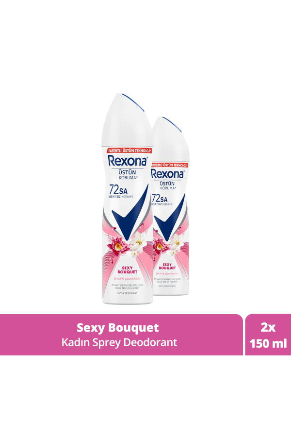 Kadın Sprey Deodorant Sexy Bouquet 72 Saat Kesintisiz Üstün Koruma 150 ml X2 - 9