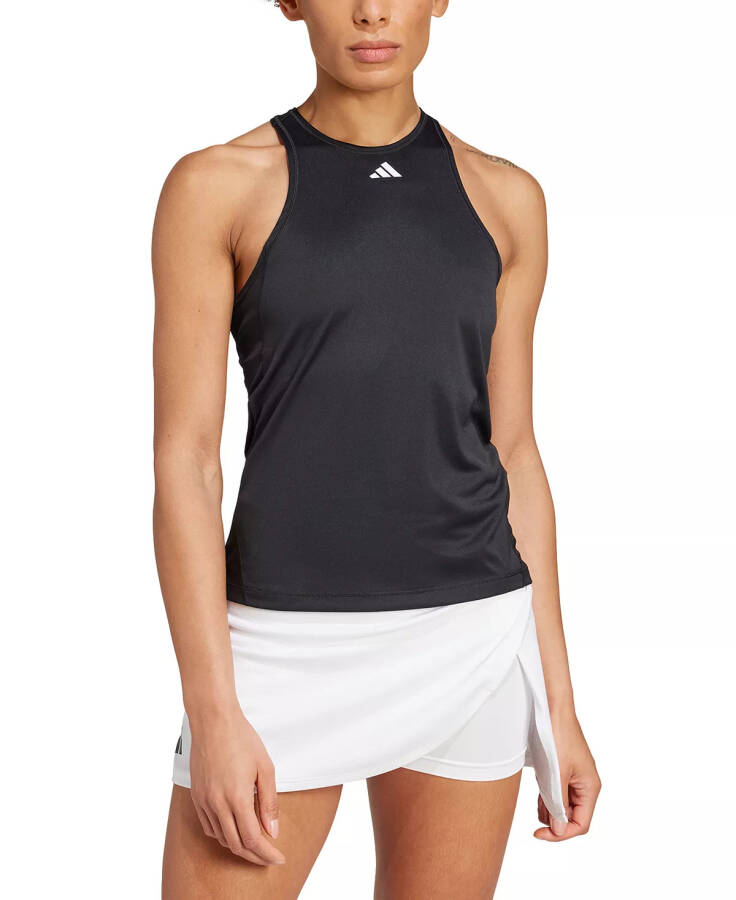 Kadın Tenis Kulübü İnce Racerback Tank Üstü Siyah - 1