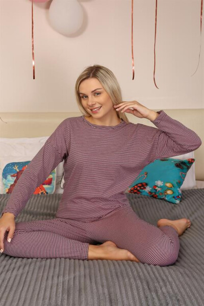 Kadın Uzun Kol Penye Pijama Takım 4172 - 3