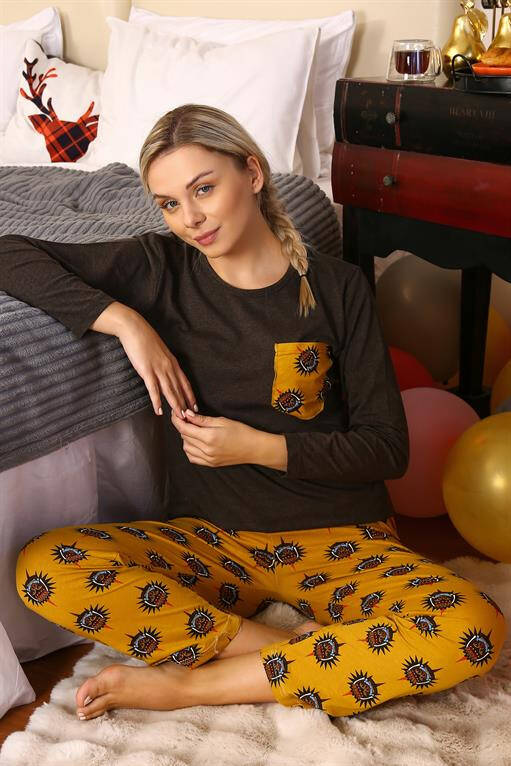 Kadın Uzun Kol Penye Pijama Takım 4192 - 4