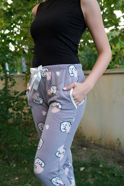 Kadın Welsoft Polar Tek Alt Pijama 210053 - 3