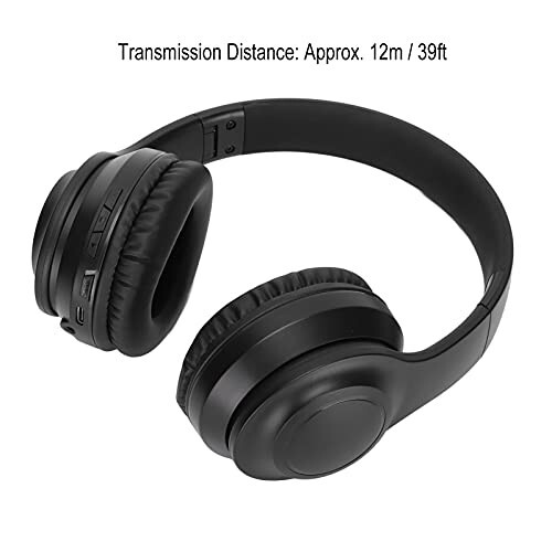 Kafuty-1 Wireless Bluetooth Headphones Over-Ear,Foldable Wireless Headset with Built-in Mic,30 Hours Playtime,Noise Canceling,AUX Audio Interface,for PC/Phone - 6