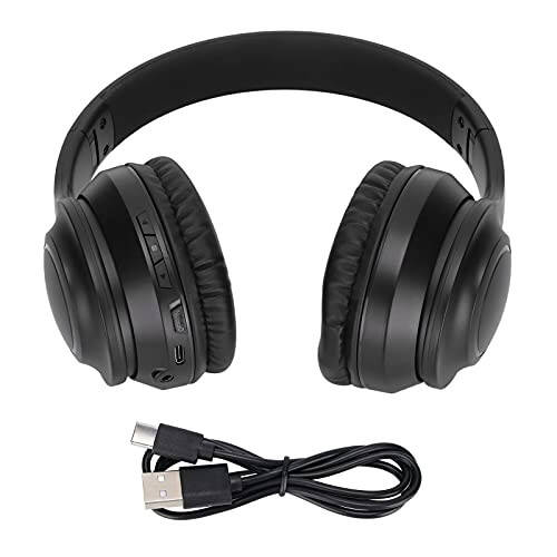 Kafuty-1 Wireless Bluetooth Headphones Over-Ear,Foldable Wireless Headset with Built-in Mic,30 Hours Playtime,Noise Canceling,AUX Audio Interface,for PC/Phone - 7