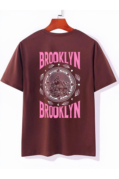 Kahve Brooklyn Baskılı Pembe Şortlu Alt Üst Takım - 3