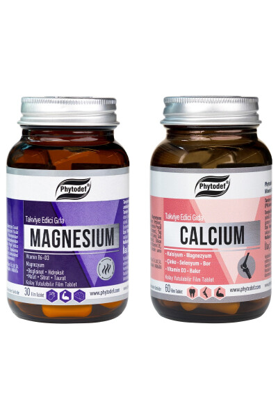 Kalsiyum Magnezyum Çinko - 60 Tablet & Magnezyum B6 D3 - 30 Tablet - 1