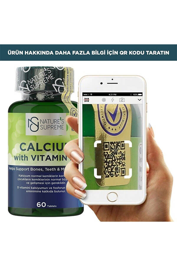 Kalsiyum ve D3 Vitamini 60 Tablet - 8