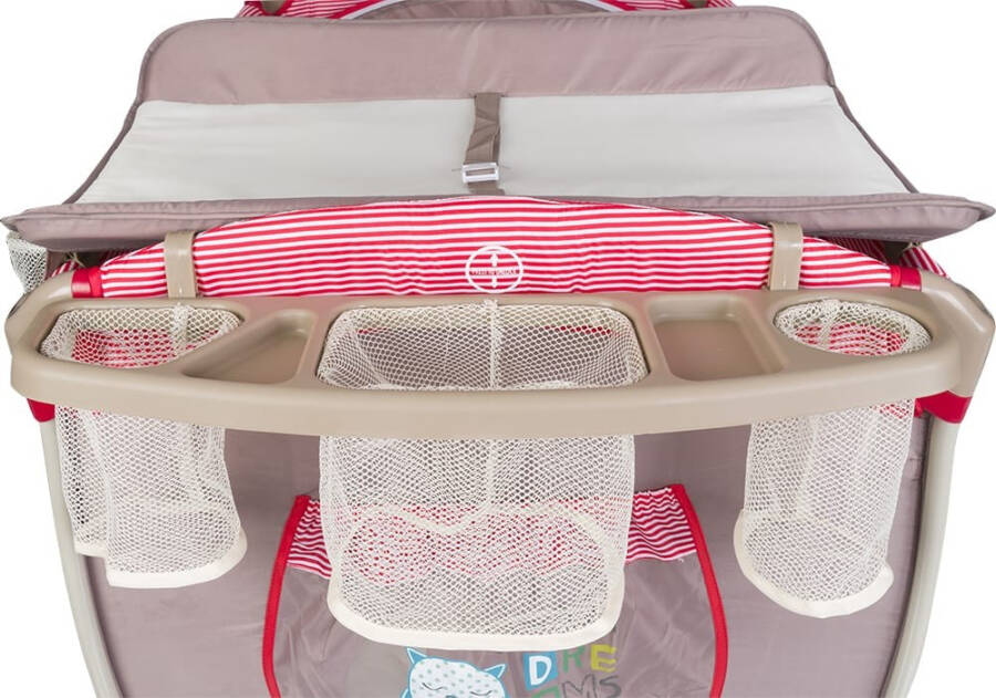 Kanz Hamburg 70x110cm Rotating Playpen Travel Cot - Red - 17