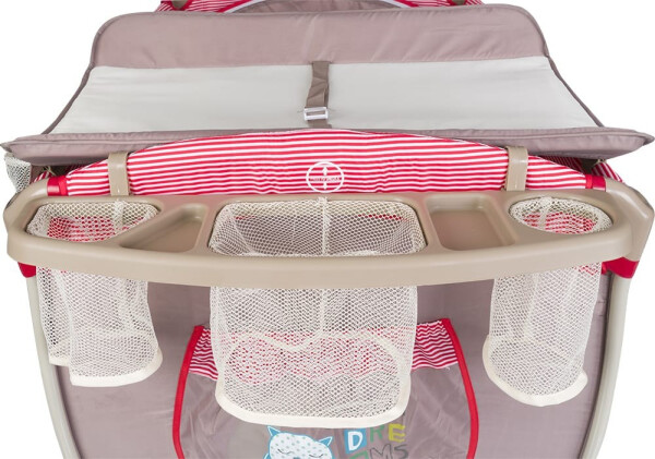 Kanz Hamburg 70x110cm Rotating Playpen Travel Cot - Red - 4