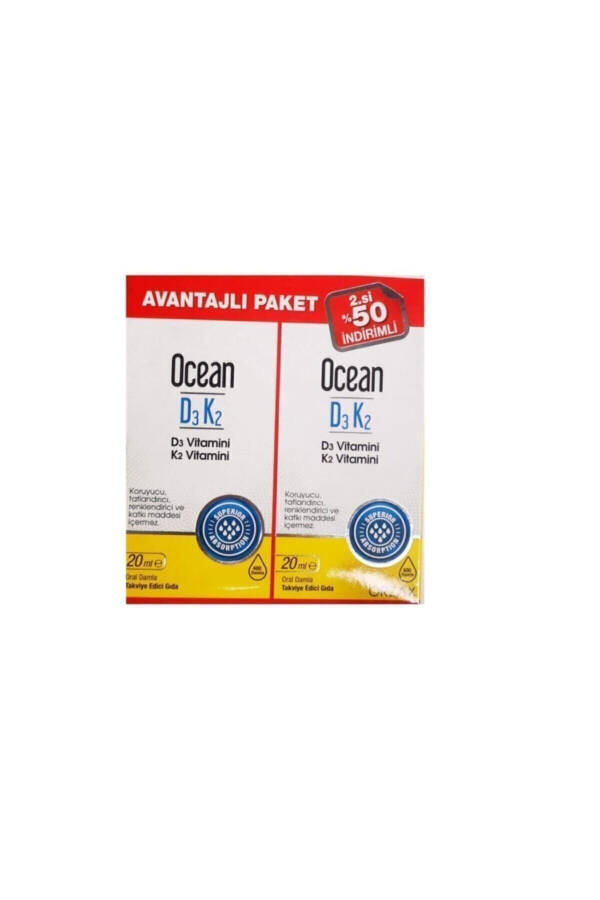 Капли Ocean Vitamin D3k2 20 мл 2-х упаковочный набор - 1