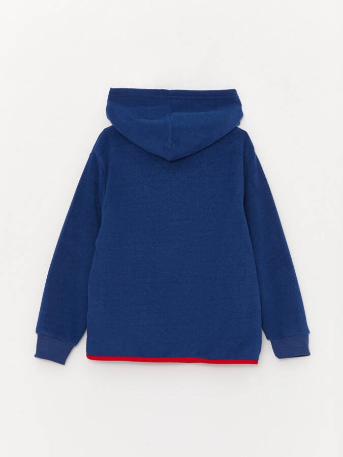 Kapüşonlu Erkek Çocuk Polar Fermuarlı Sweatshirt - 6