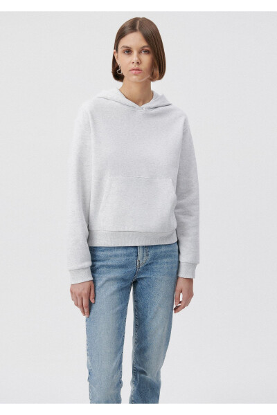 Kapüşonlu Gri Basic Sweatshirt 1611771-80196 - 9