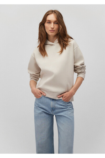 Kapüşonlu Gri Sweatshirt 1S10191-70143 - 19