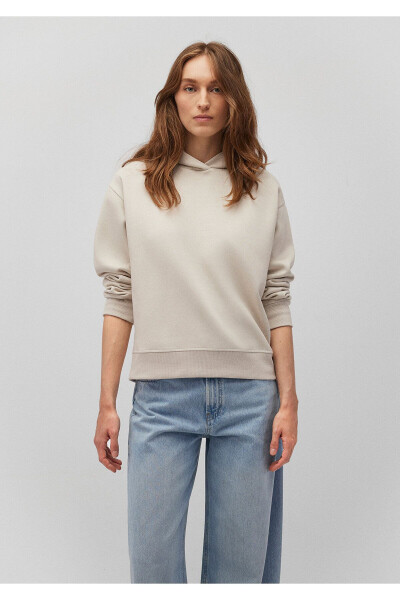 Kapüşonlu Gri Sweatshirt 1S10191-70143 - 20