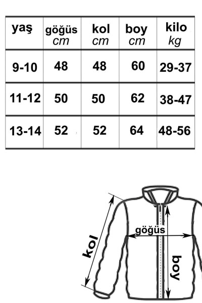 Kapüşonlu İçi Polarlı Erkek Çocuk Şişme Mont - 24