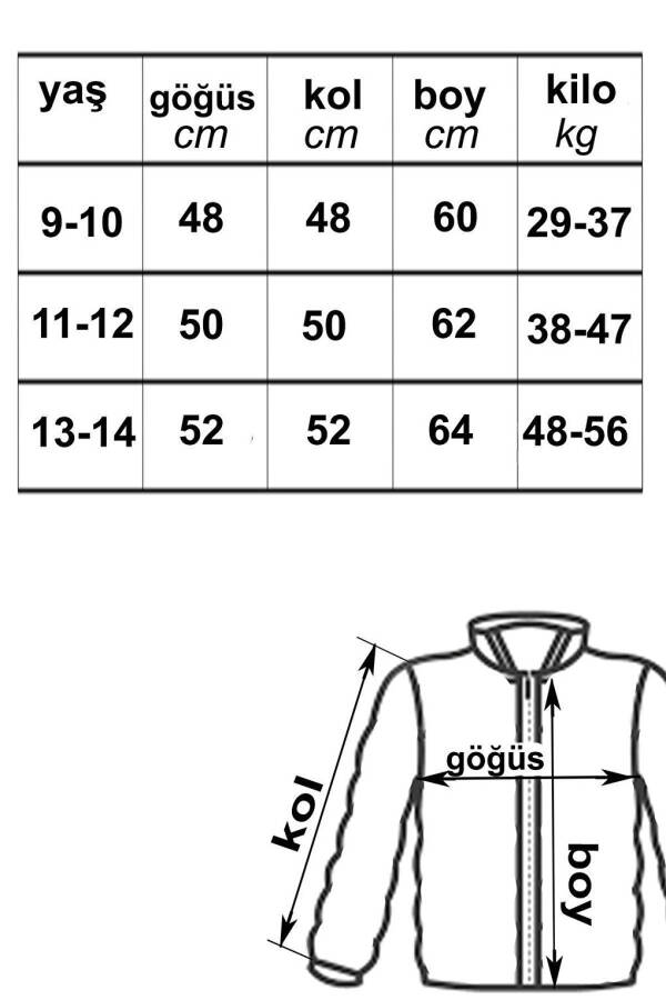 Kapüşonlu İçi Polarlı Erkek Çocuk Şişme Mont - 24