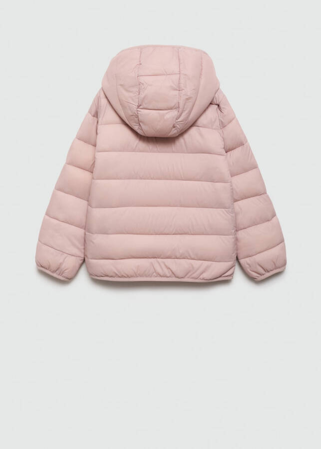 Kapüşonlu, kapitone anorak - Uçuk Pembe - 6