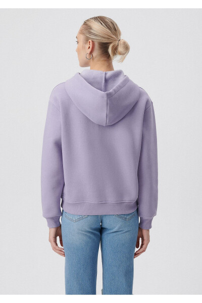 Kapüşonlu Mor Basic Sweatshirt 167299-70540 - 3