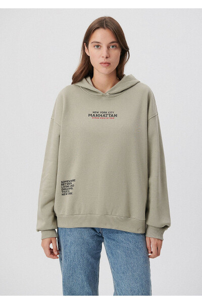 Kapüşonlu Yeşil Sweatshirt 1S10012-85873 - 25