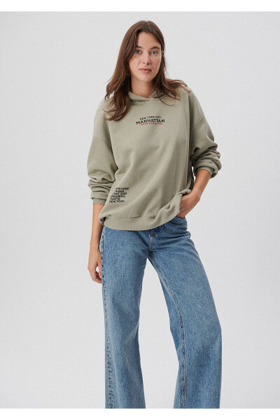 Kapüşonlu Yeşil Sweatshirt 1S10012-85873 - 15