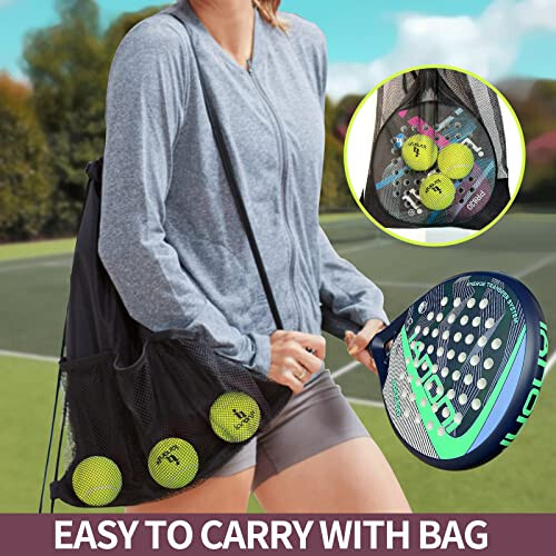 Karbon Fiber Yüzeyli EVA Hafıza Esnek Köpük Çekirdekli Hafif Padel Raket - 5