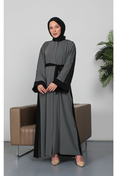 Kashta tikilgan Cupra mato Abaya - 7