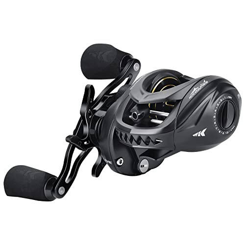 KastKing MegaJaws Elite Baitcasting Reels, Patented AMB System Eliminating Backlashes, Flipping Switch Function, 6.4oz Aluminum Frame Fishing Reel with Carbon Fiber Side Covers - 2