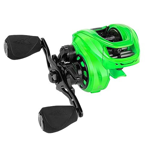 KastKing Zephyr Baitcasting Balıkçılık Makarası, Halo XII Manyetik Frenleme Sistemi Baitcaster Makarası, 7+1 Çift Korumalı Paslanmaz Çelik BB, 7.2:1 Yüksek Hızlı Dişli Oranı, DTCC Olta Kılavuzu, 18lb Üç Disk Karbon Fiber Sürtünme - 1