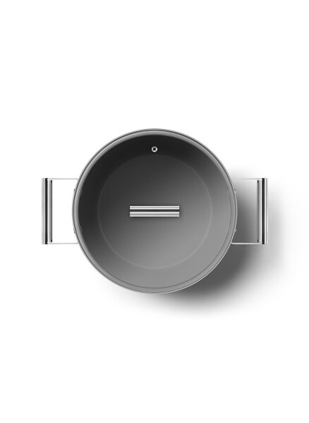 Кастрюля SMEG Cookware 50'S CKFC2611RDM стиль красный 26 см 7,7 л - 6