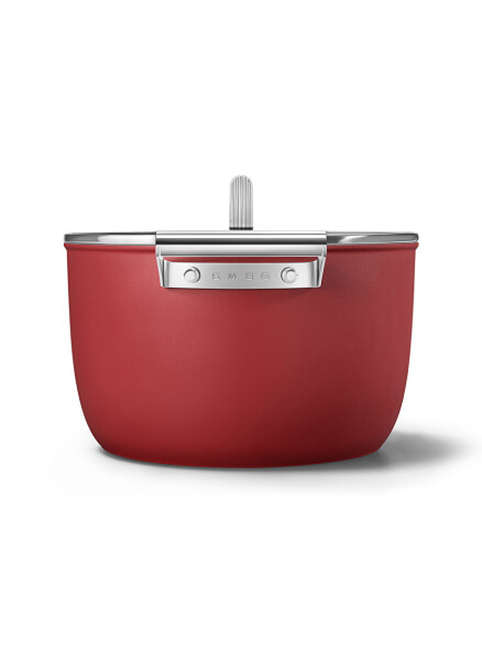 Кастрюля SMEG Cookware 50'S CKFC2611RDM стиль красный 26 см 7,7 л - 7