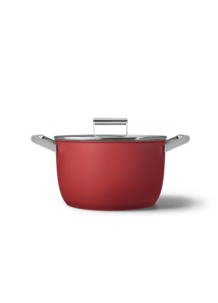 Кастрюля SMEG Cookware 50'S CKFC2611RDM стиль красный 26 см 7,7 л - 13