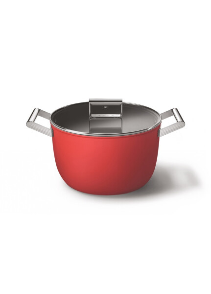 Кастрюля SMEG Cookware 50'S CKFC2611RDM стиль красный 26 см 7,7 л - 16