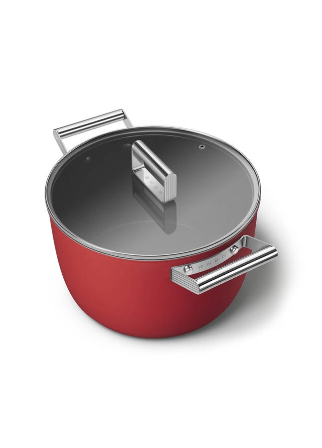 Кастрюля SMEG Cookware 50'S CKFC2611RDM стиль красный 26 см 7,7 л - 20