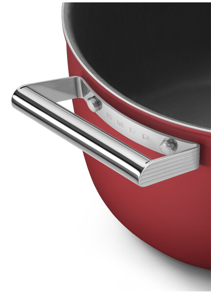 Кастрюля SMEG Cookware 50'S CKFC2611RDM стиль красный 26 см 7,7 л - 21